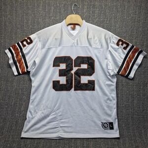 Vintage Baby Bluez Denim Co Jersey Mens L White #32 Mesh Football Y2K Streetwear